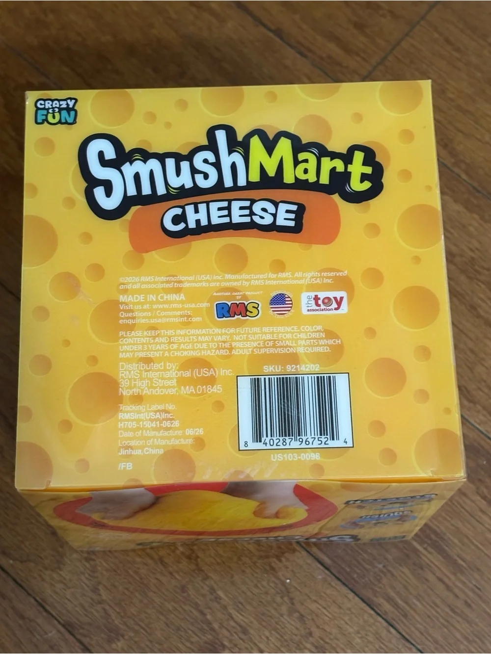 RMS Viral SmushMart XL Cheese Squishy Toy - Bright Yellow